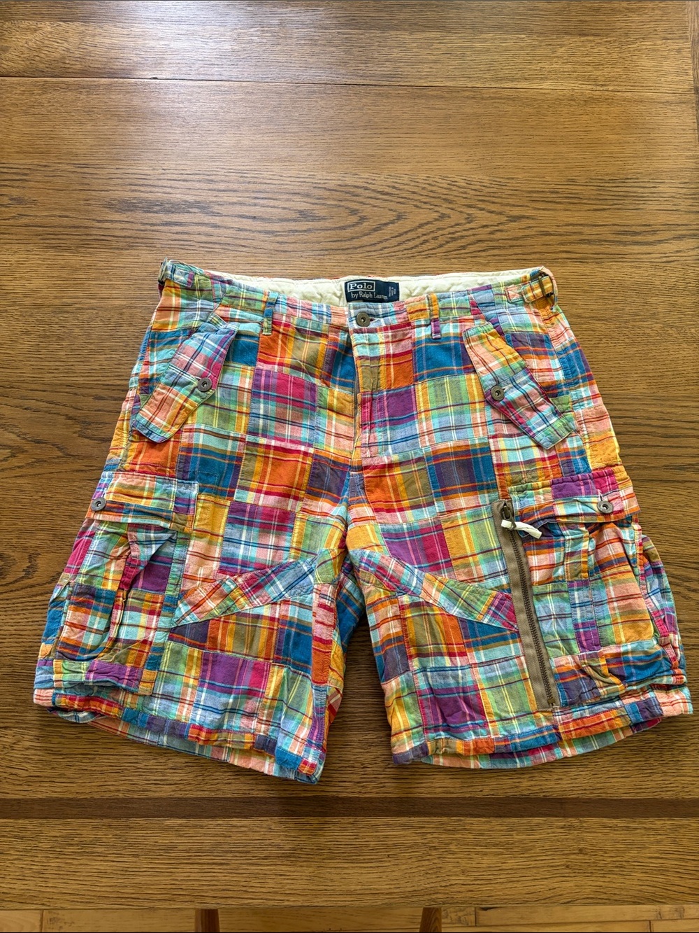 Men’s Polo by Ralph Lauren Multicolor Plaid Cargo Shorts